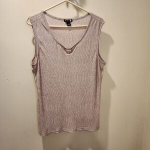 BY Desing metalic rose Sleeveless blouse size XL